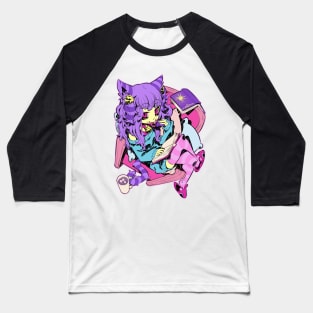 Cat girl Baseball T-Shirt